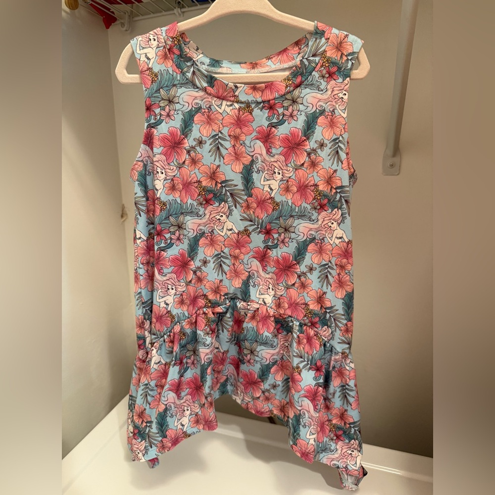 RAGS DISNEY little mermaid Ariel tunic shirt kids size 5/6